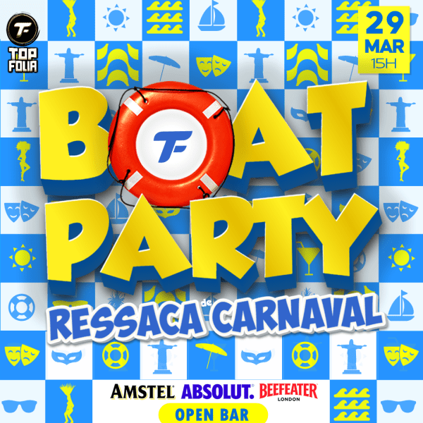 Boat Party: Festa no barco OPEN BAR - RESSACA DE CARNAVAL - Marina da Glória - RJ